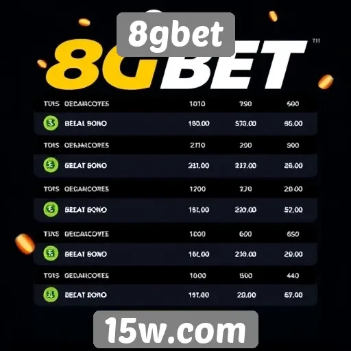 Oportunidades de bônus no site 8gbet